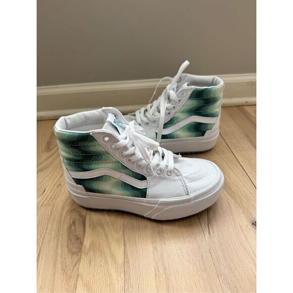 Vans Sk8-Hi Stacked Platform Mint Gradient Sneakers Shoes, Size 5 - Picture 1 of 12